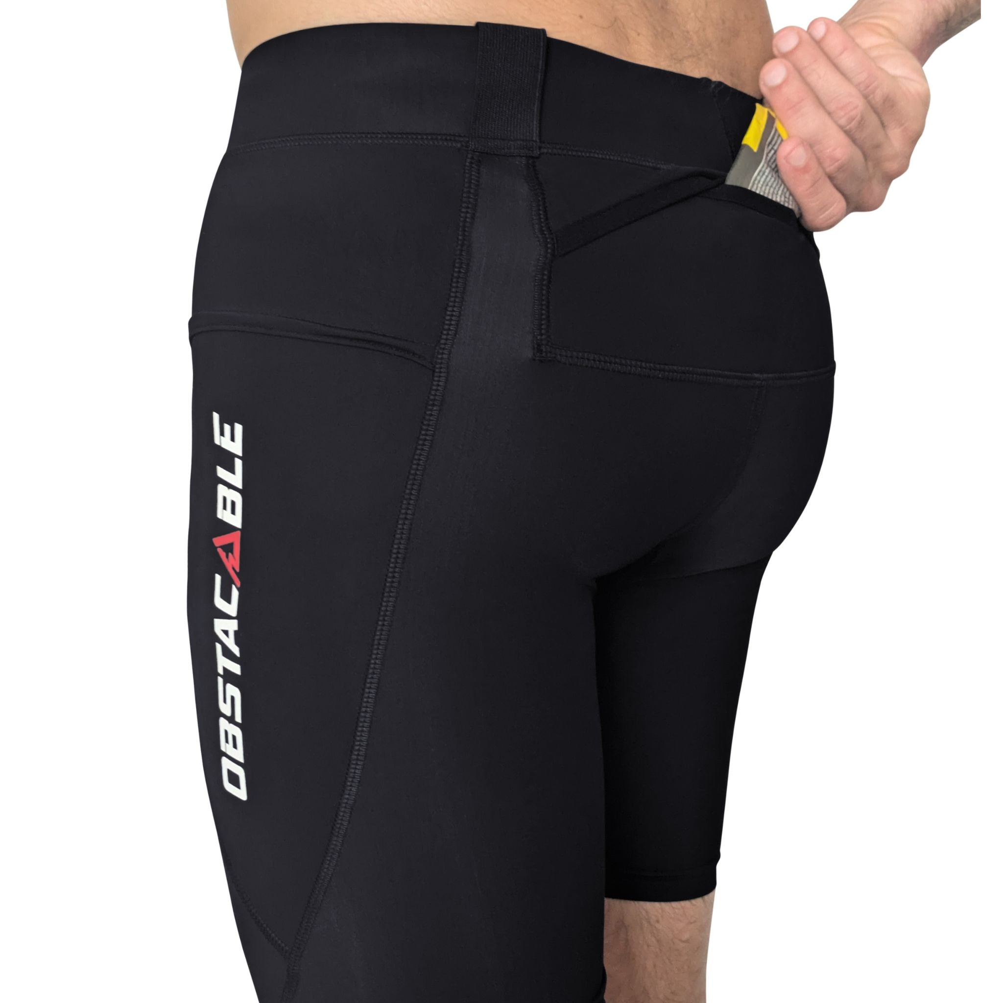 OCR Shorts Rückseite mit großer Tasche – Stauraum für Wettkampf-Essentials bei Mud Runs