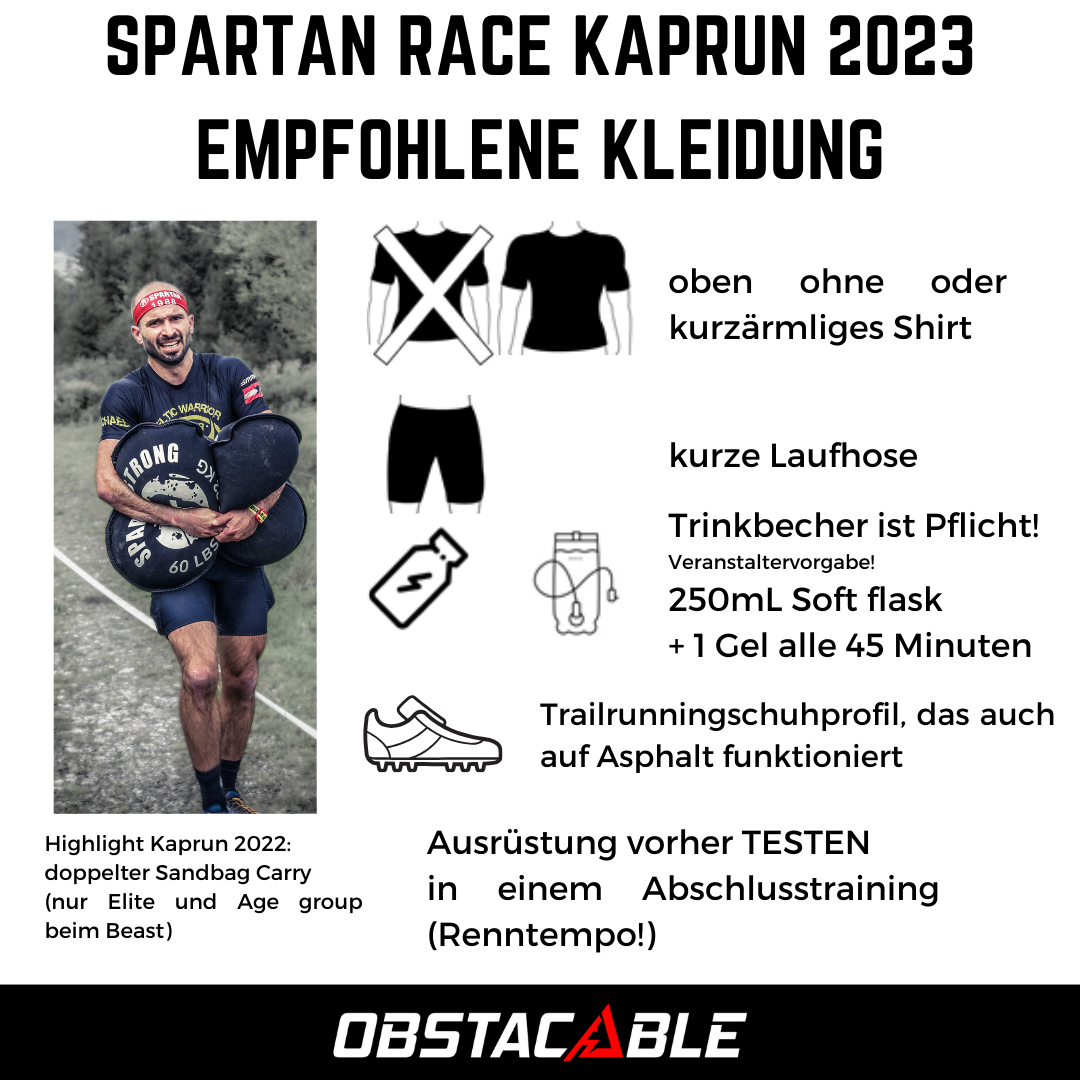 ausrüstungsguide für Spartan Race Kaprun
