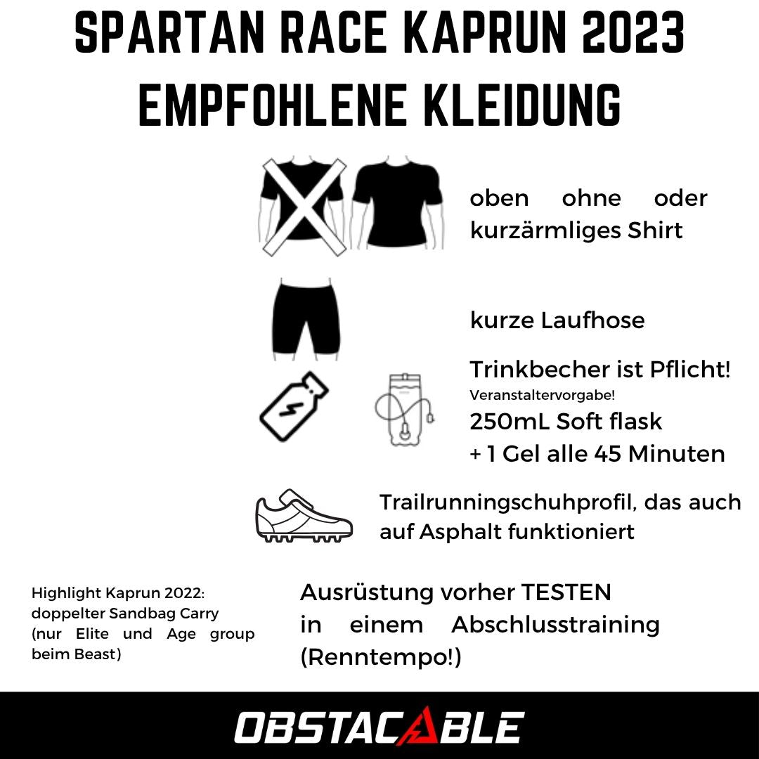 Deine ultimative Vorbereitung für das Spartan Race Kaprun 2023: Deine Ausrüstung für den Triumph