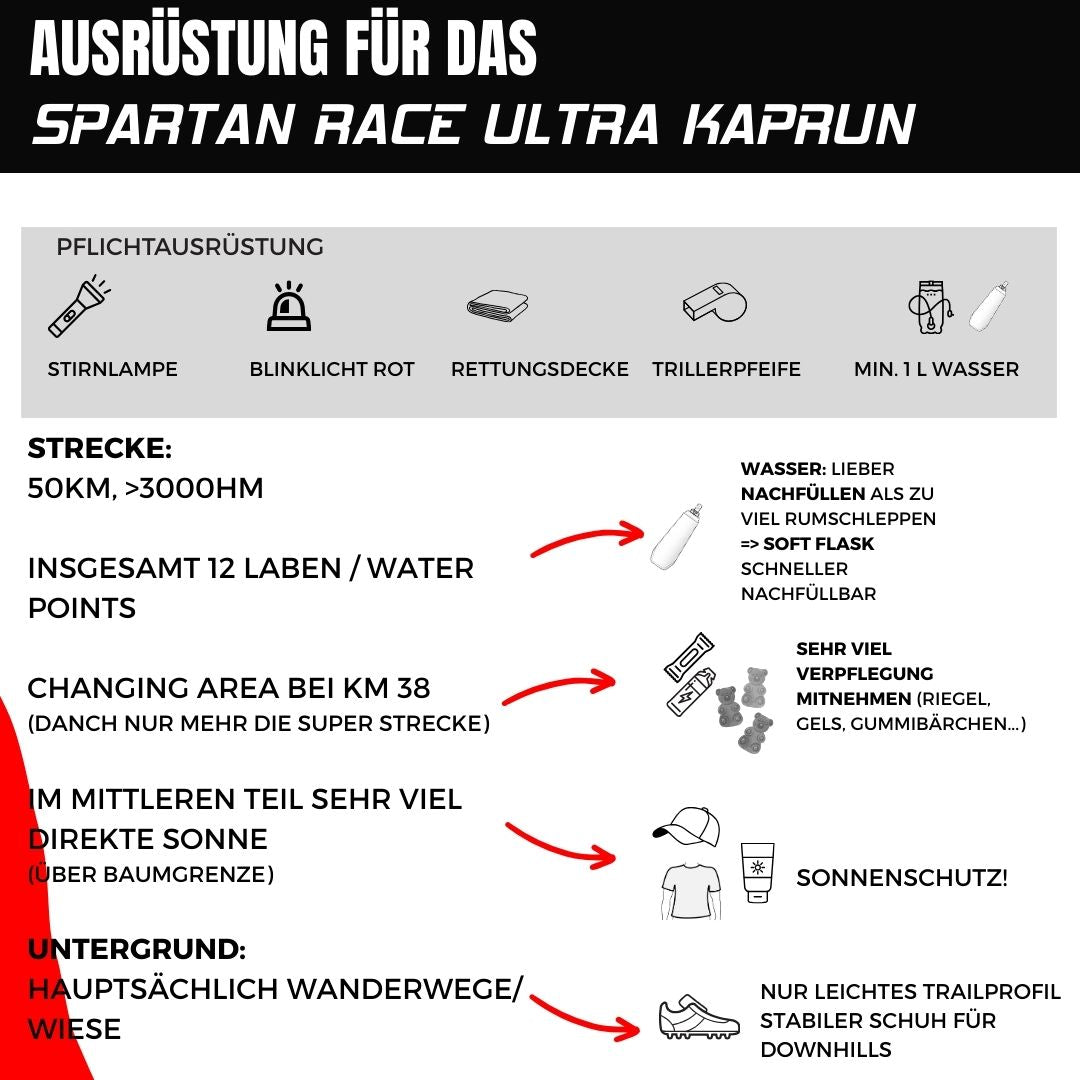 Spartan Ultra Kaprun: Ausrüstungstipps
